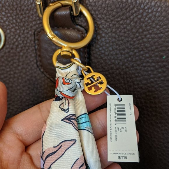 tory burch scarf keychain